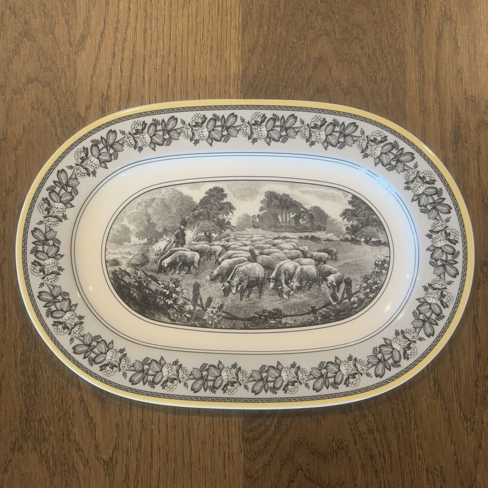 Villeroy & Boch Audun Ferme Oval Serving Platter 13.5” Porcelain Made In Germany